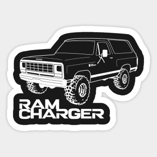 OBS Ram Charger White Print Sticker